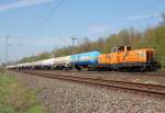Die Voith Revita Twin 1700CC der BSM mit einem Gaskesselzug in K�ln Stammheim am 24.04.2013